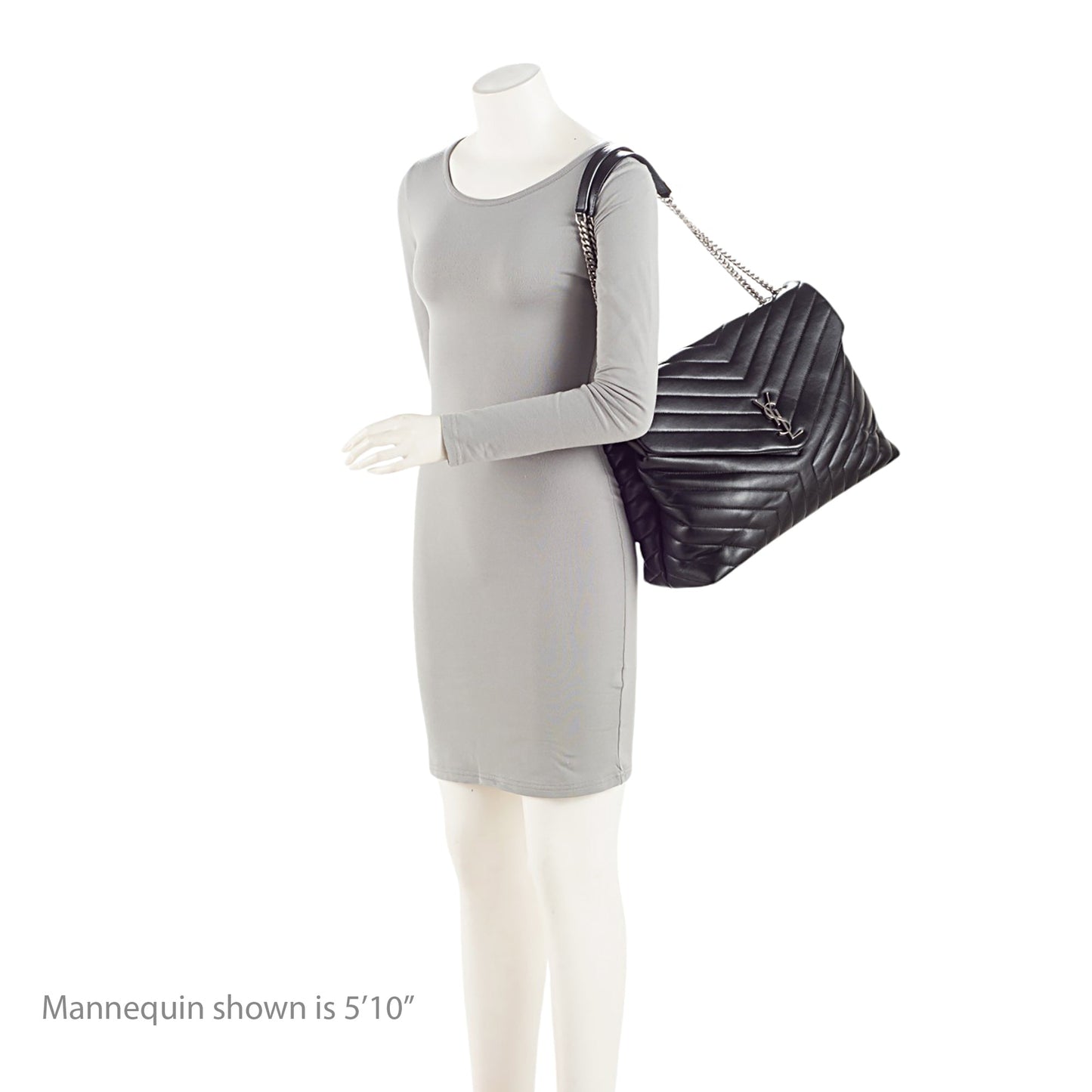 Saint Laurent Matelasse Calfskin Monogram LouLou Chain Large Shoulder Bag F87Oll