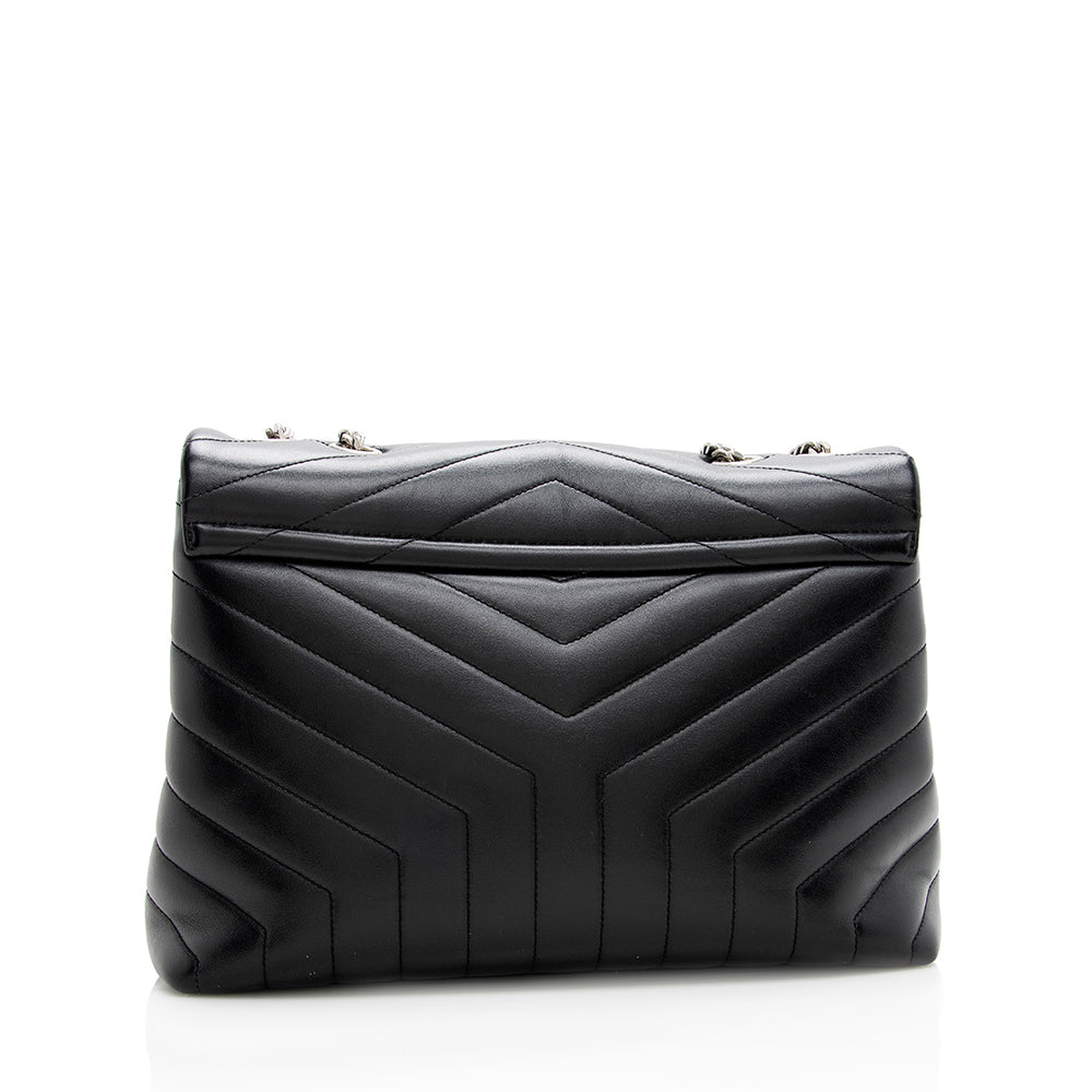 Saint Laurent Matelasse Calfskin Monogram LouLou Chain Medium Shoulder Bag 19046