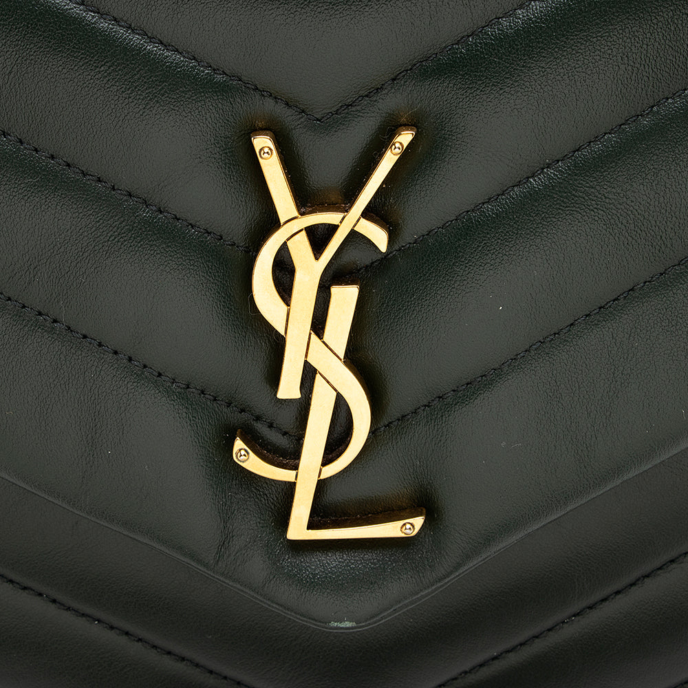 Saint Laurent Matelasse Calfskin Monogram LouLou Chain Medium Shoulder Bag 20578