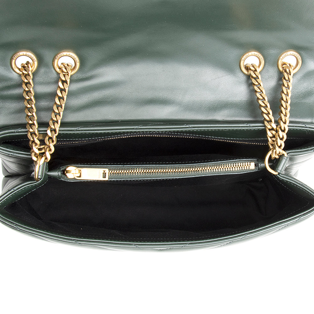 Saint Laurent Matelasse Calfskin Monogram LouLou Chain Medium Shoulder Bag 20578
