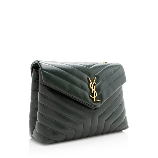 Saint Laurent Matelasse Calfskin Monogram LouLou Chain Medium Shoulder Bag 20578