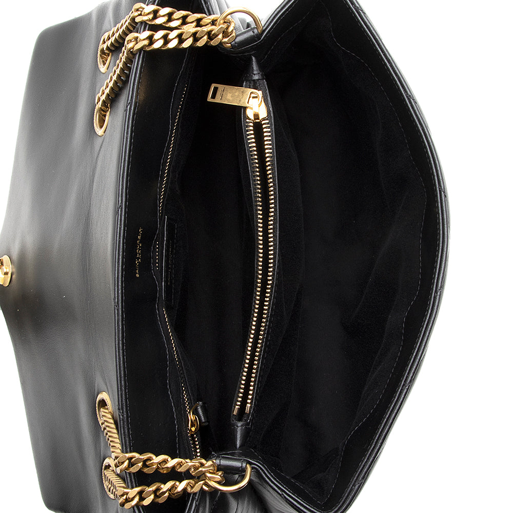 Saint Laurent Matelasse Calfskin Monogram LouLou Chain Medium Shoulder Bag 21165