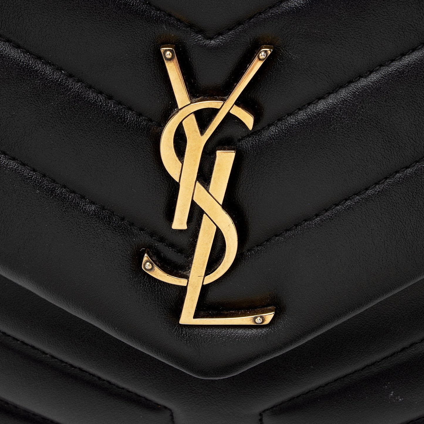 Saint Laurent Matelasse Calfskin Monogram LouLou Chain Medium Shoulder Bag 22303