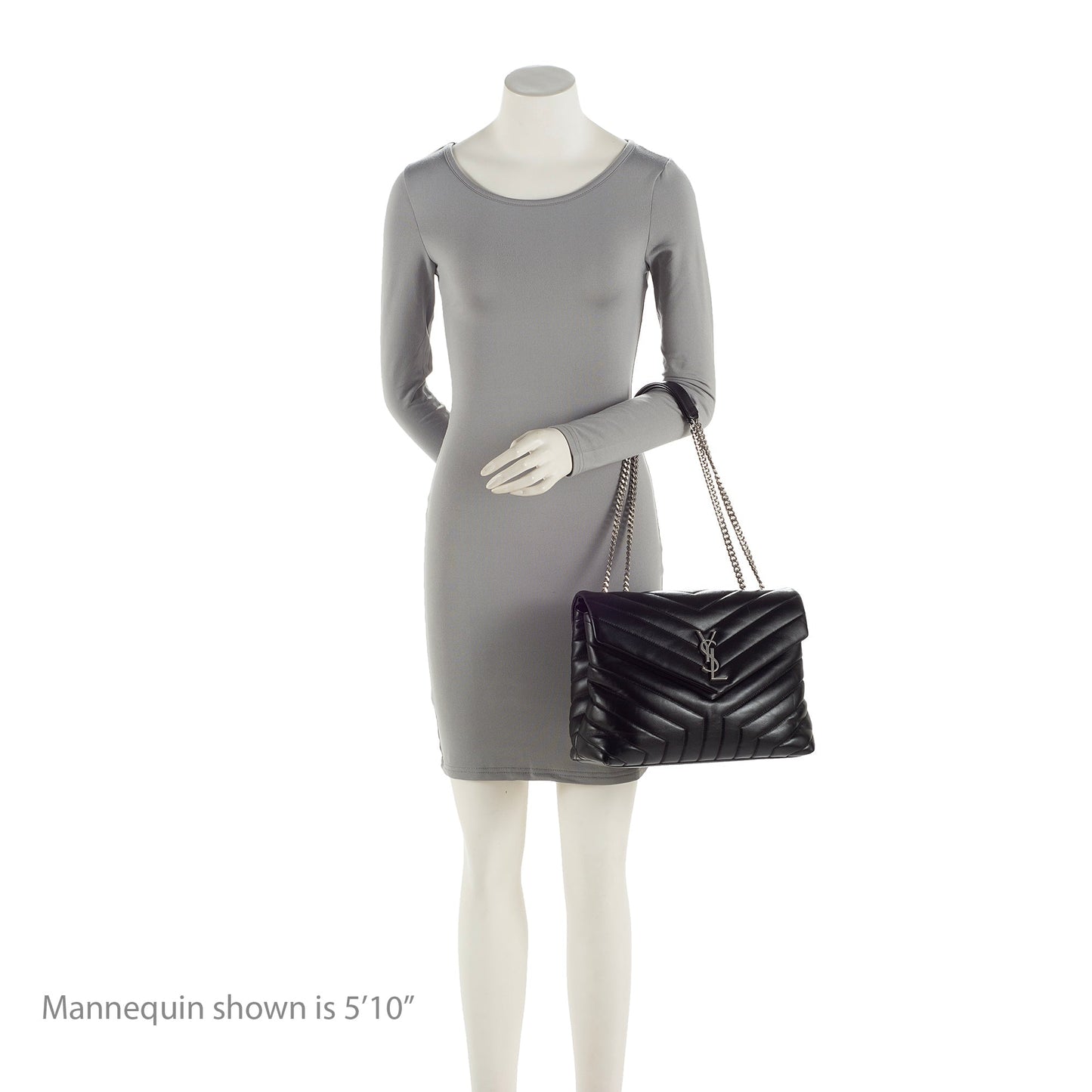Saint Laurent Matelasse Calfskin Monogram LouLou Chain Medium Shoulder Bag 22491