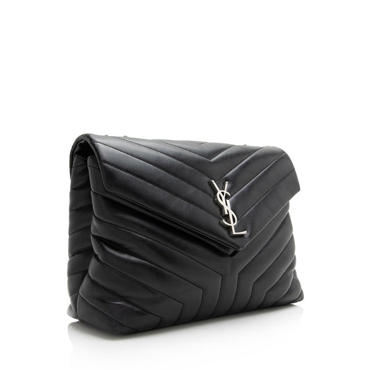 Saint Laurent Matelasse Calfskin Monogram LouLou Chain Medium Shoulder Bag 22491