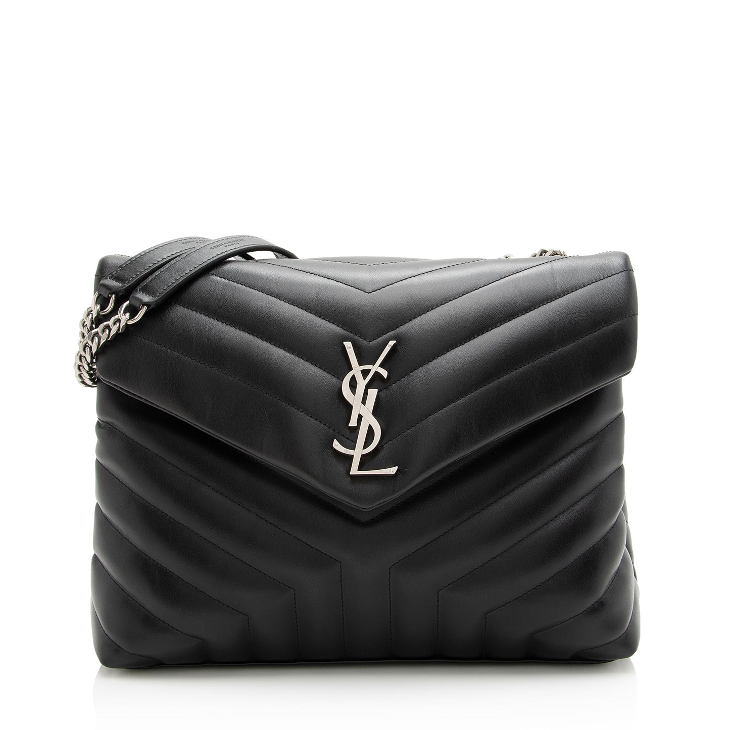 Saint Laurent Matelasse Calfskin Monogram LouLou Chain Medium Shoulder Bag 22876