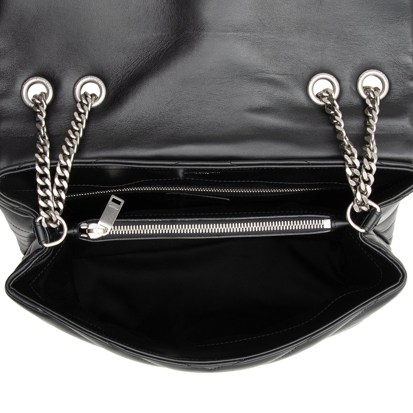 Saint Laurent Matelasse Calfskin Monogram LouLou Chain Medium Shoulder Bag 22876
