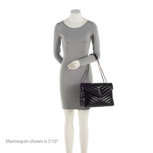 Saint Laurent Matelasse Calfskin Monogram LouLou Chain Medium Shoulder Bag 22876