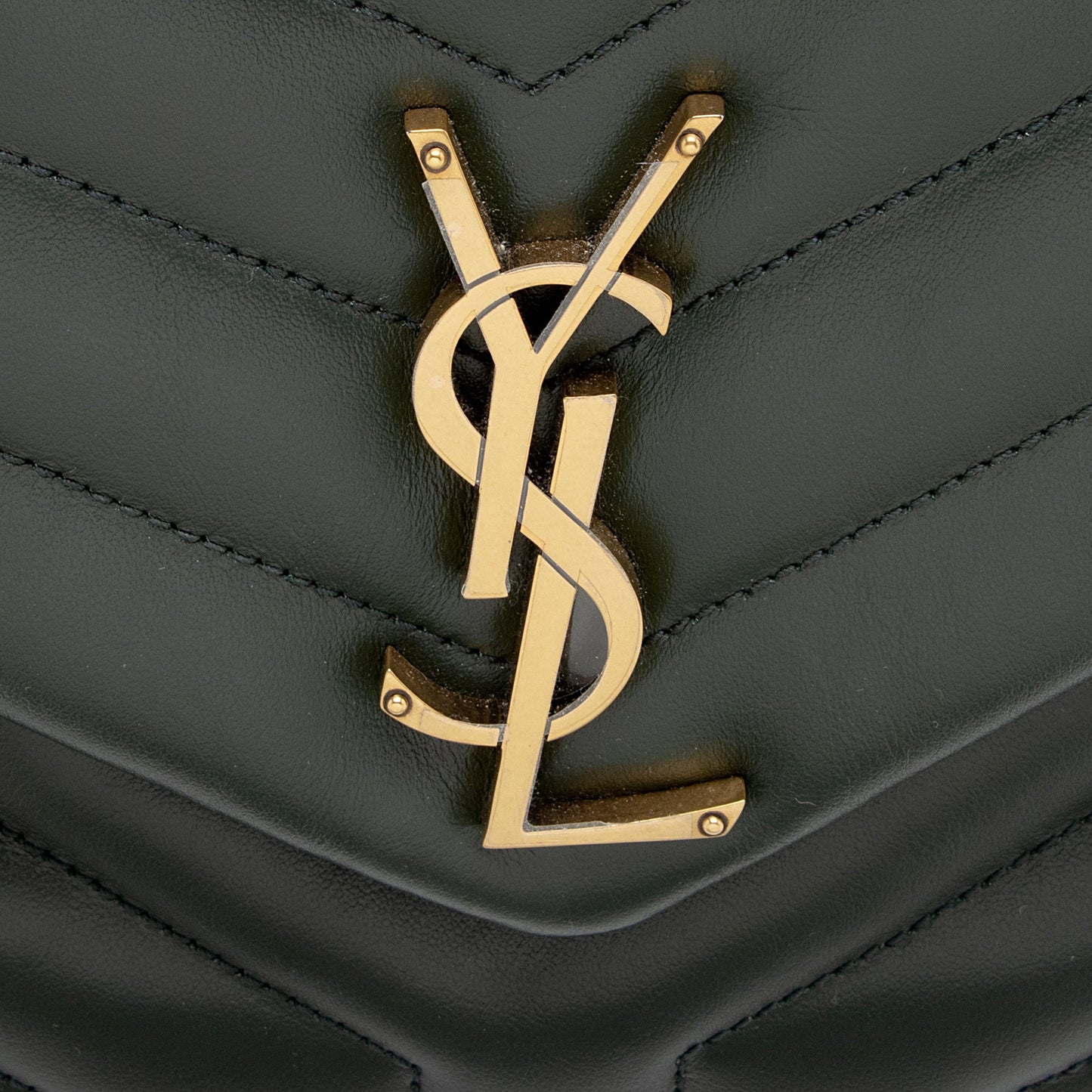 Saint Laurent Matelasse Calfskin Monogram LouLou Chain Medium Shoulder Bag 22990
