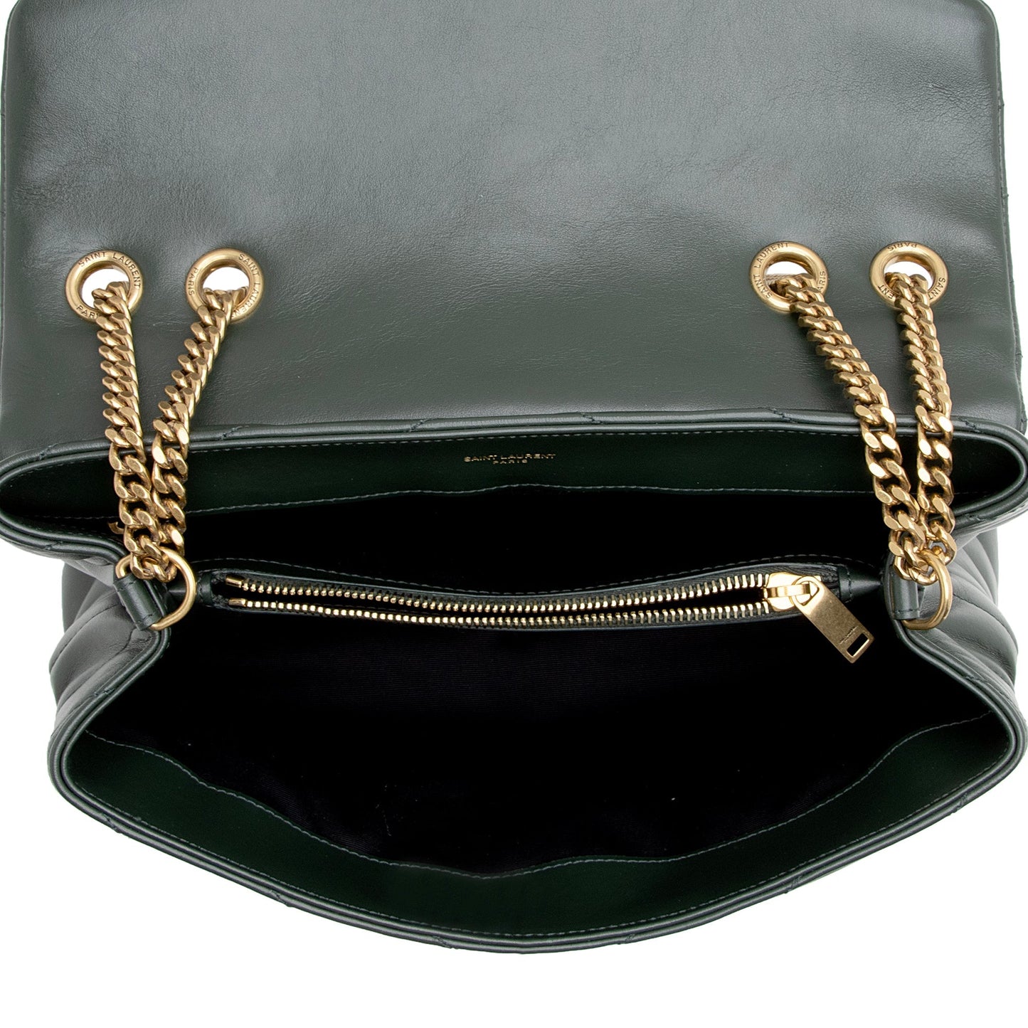 Saint Laurent Matelasse Calfskin Monogram LouLou Chain Medium Shoulder Bag 22990