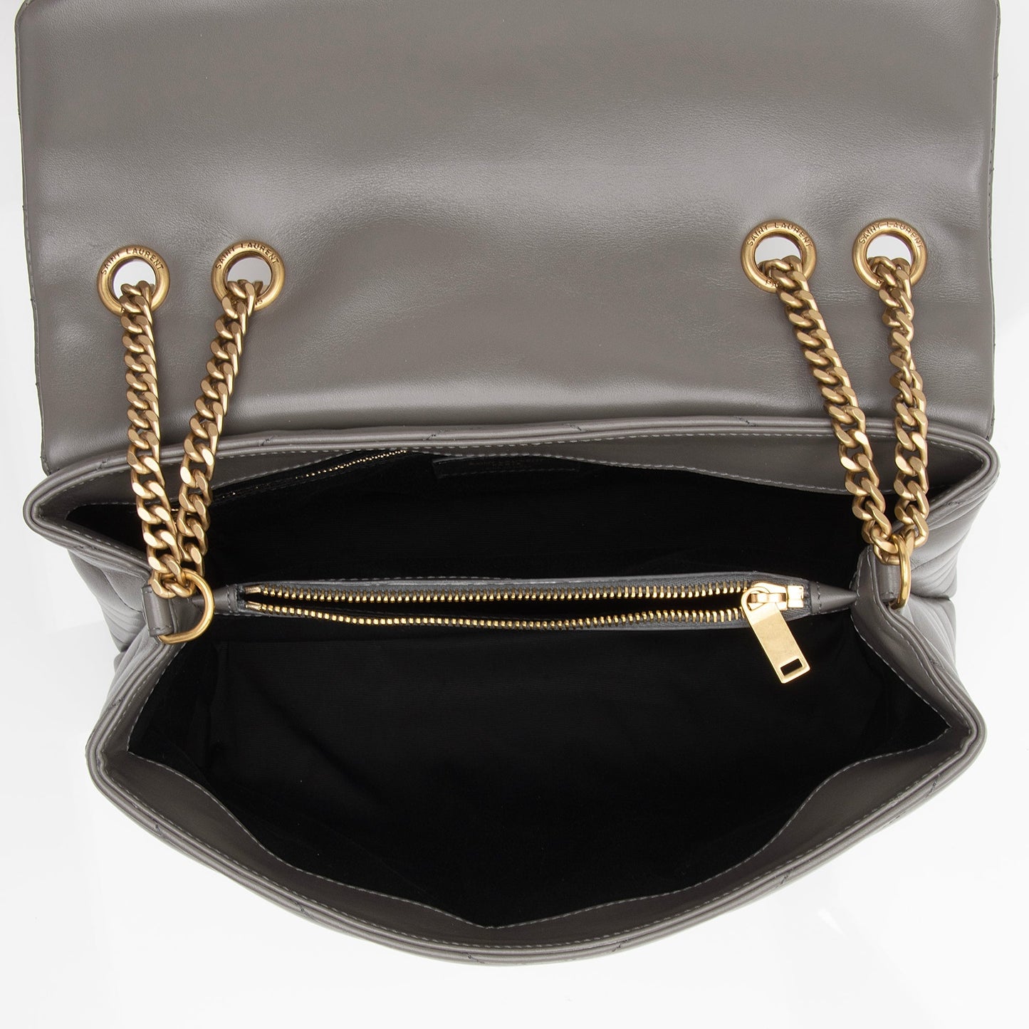 Saint Laurent Matelasse Calfskin Monogram LouLou Chain Medium Shoulder Bag 23892