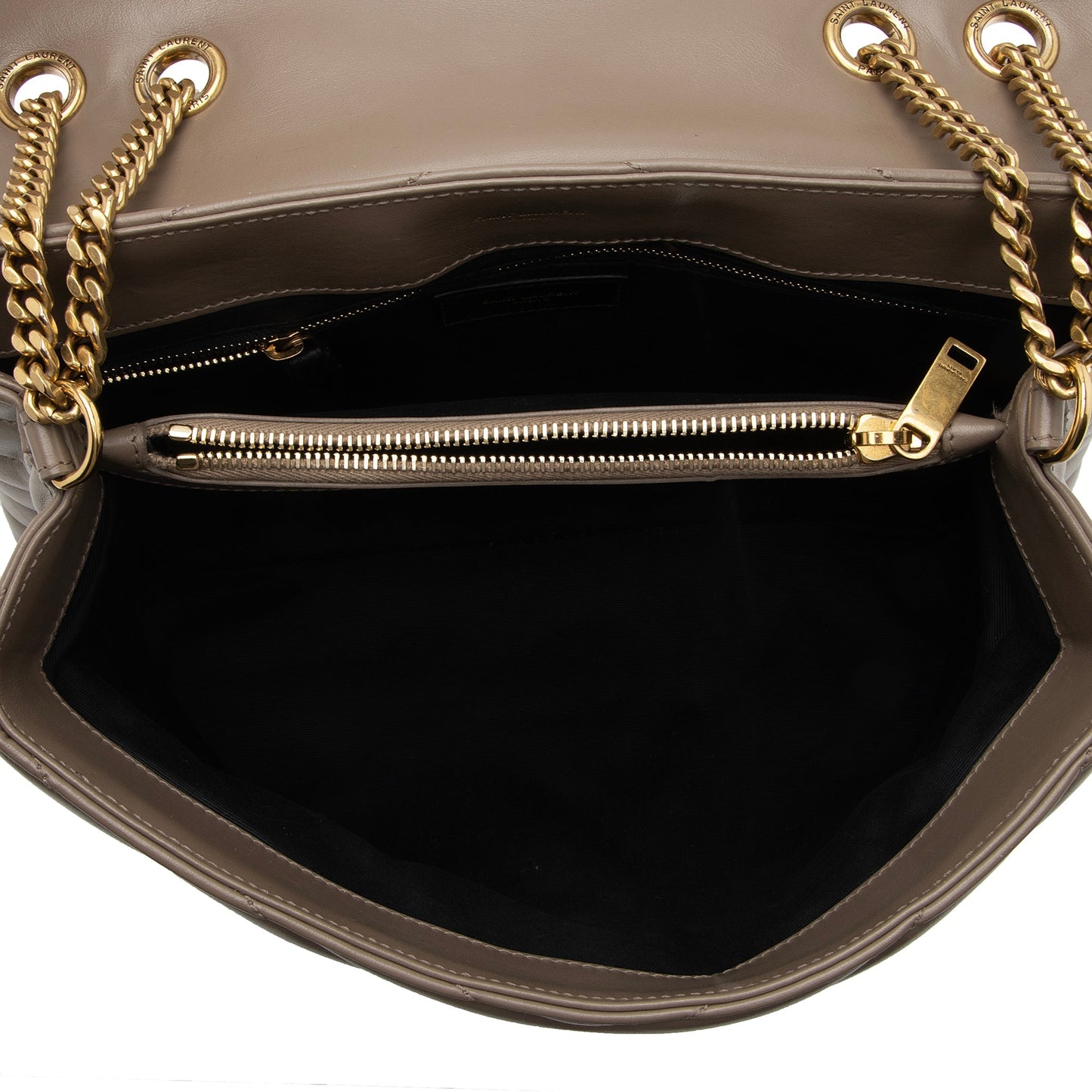 Saint Laurent Matelasse Calfskin Monogram LouLou Chain Medium Shoulder Bag Vsg968