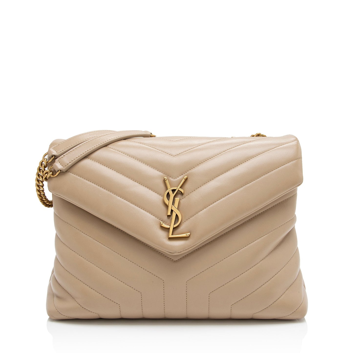 Saint Laurent Matelasse Calfskin Monogram LouLou Chain Medium Shoulder Bag sdsp1l