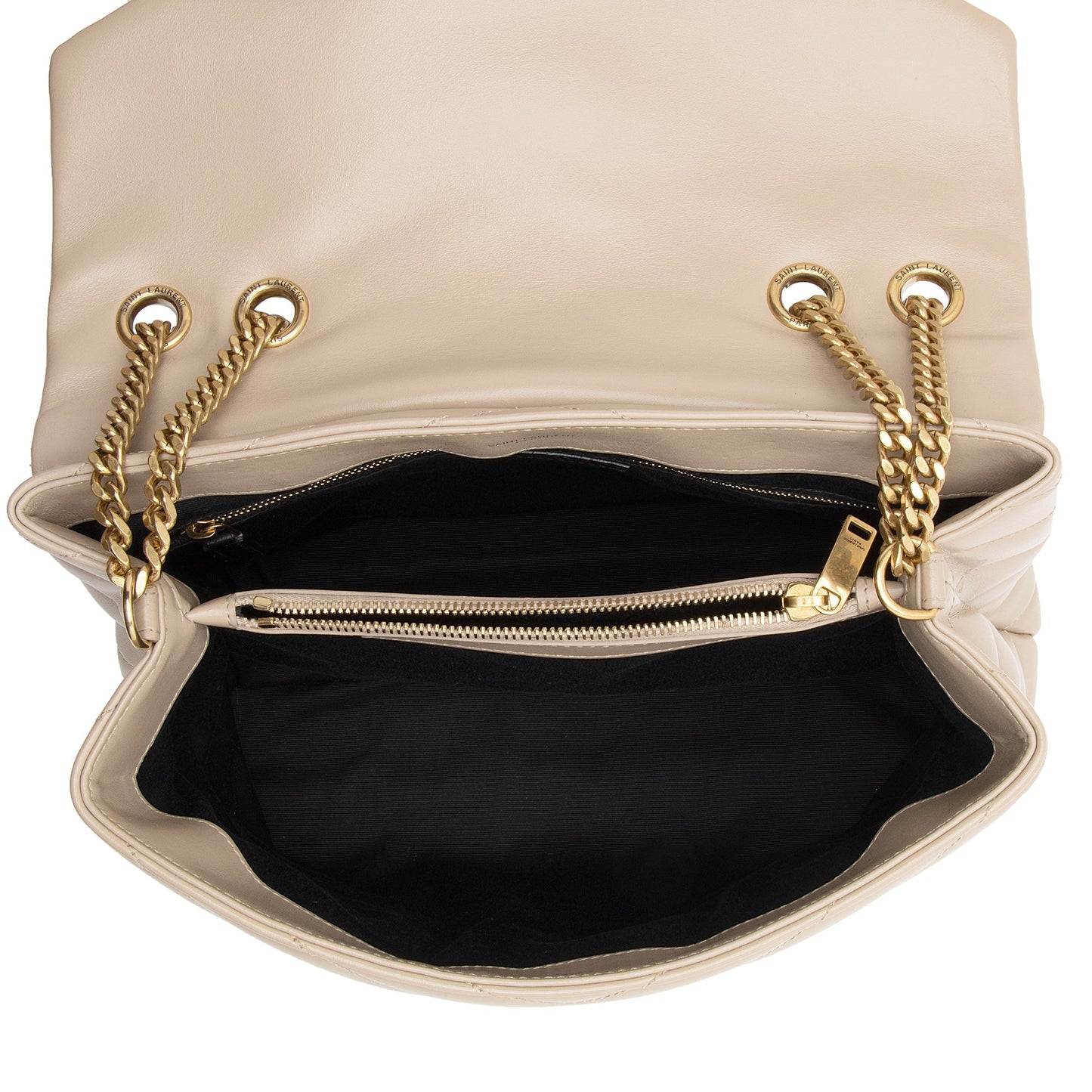 Saint Laurent Matelasse Calfskin Monogram LouLou Chain Medium Shoulder Bag sdsp1l