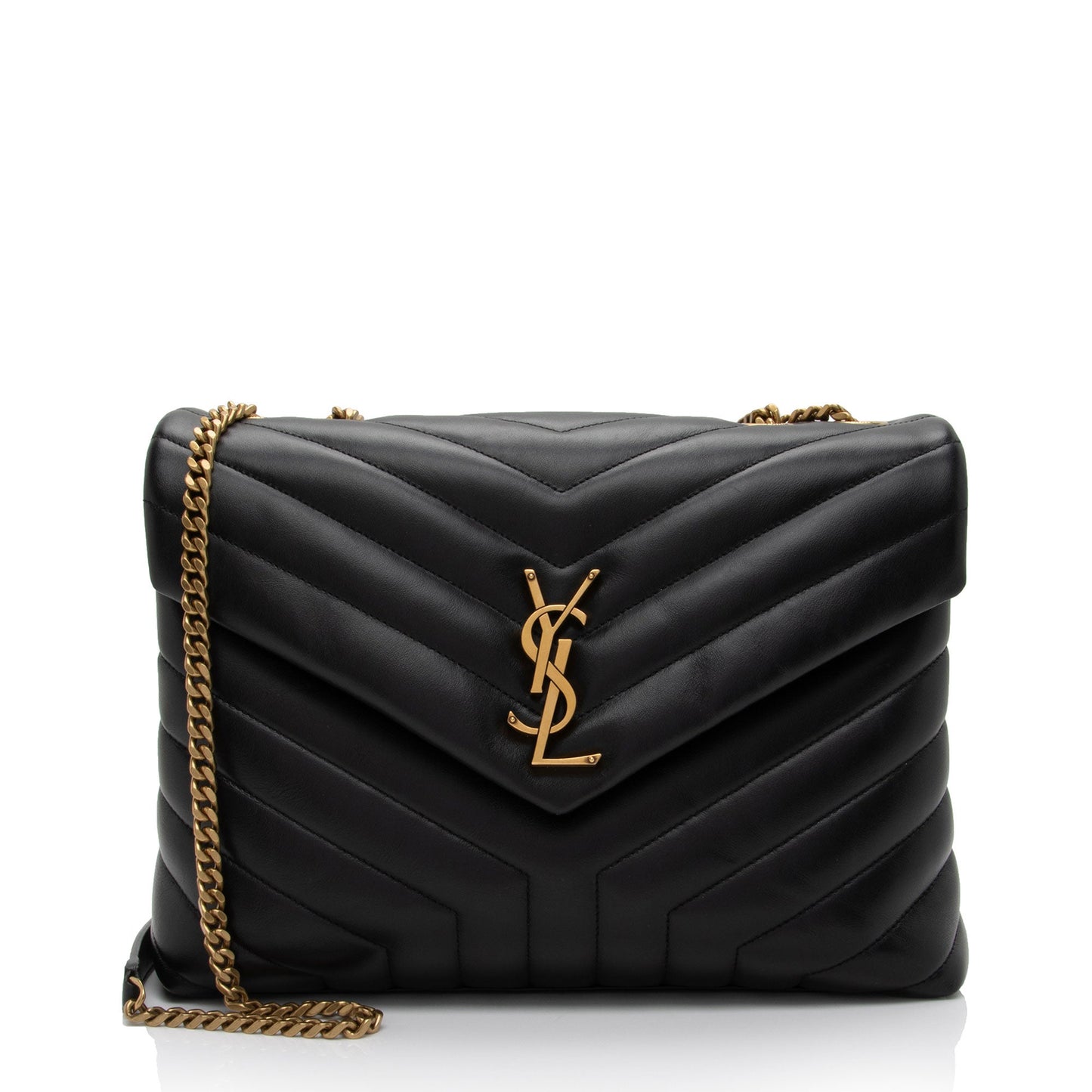 Saint Laurent Matelasse Calfskin Monogram LouLou Chain Medium Shoulder Bag uqtKvy
