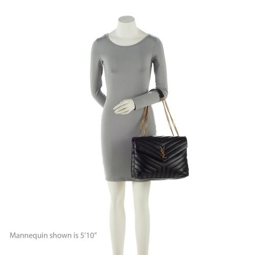 Saint Laurent Matelasse Calfskin Monogram LouLou Chain Medium Shoulder Bag uqtKvy
