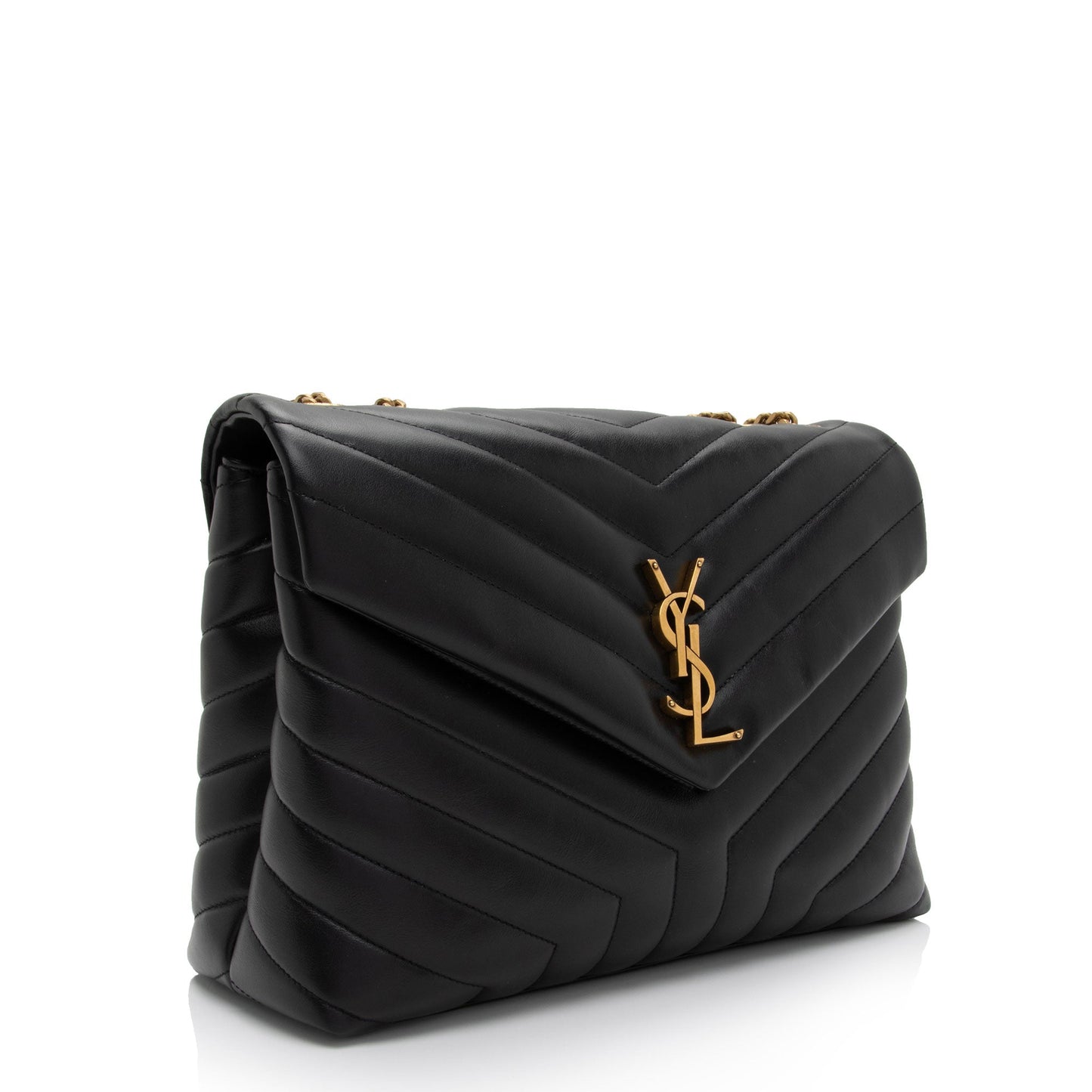 Saint Laurent Matelasse Calfskin Monogram LouLou Chain Medium Shoulder Bag uqtKvy
