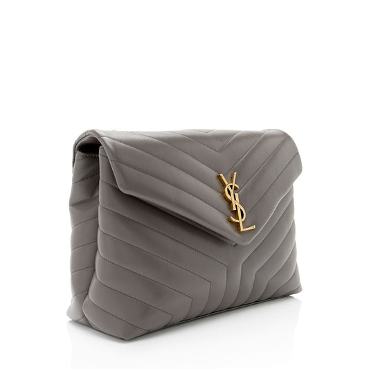 Saint Laurent Matelasse Calfskin Monogram LouLou Chain Medium Shoulder Bag 19W4rm