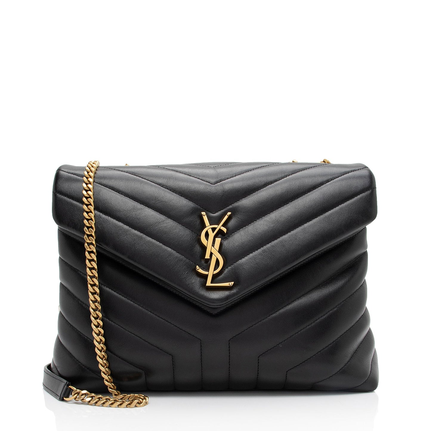 Saint Laurent Matelasse Calfskin Monogram LouLou Chain Medium Shoulder Bag sPEp1X