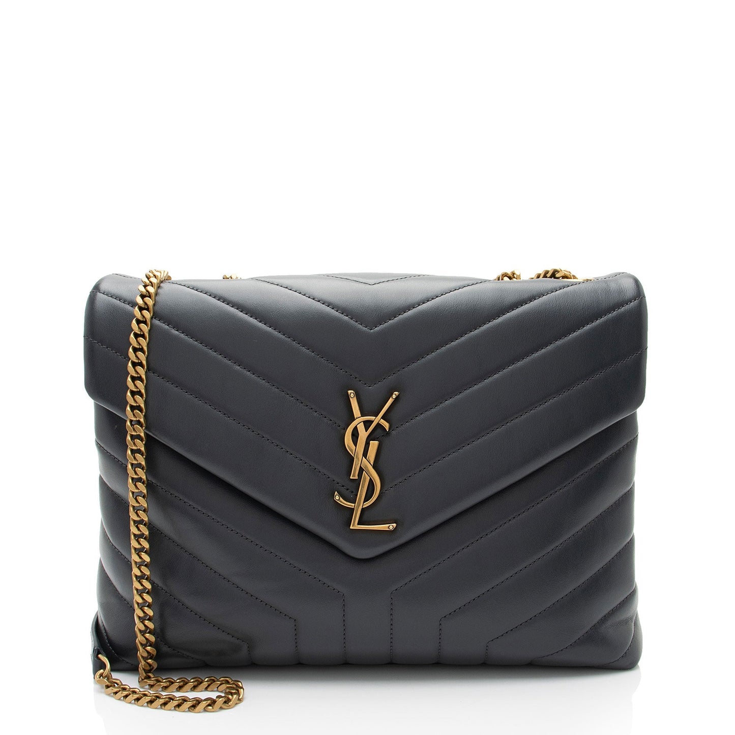 Saint Laurent Matelasse Calfskin Monogram LouLou Chain Medium Shoulder Bag Q1vmZO