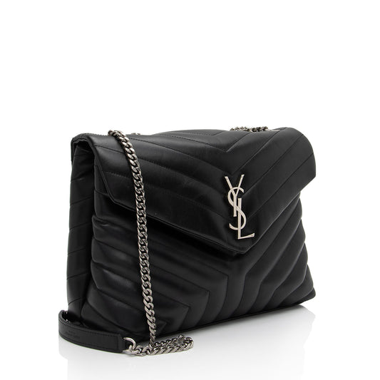 Saint Laurent Matelasse Calfskin Monogram LouLou Chain Medium Shoulder Bag 3CcYFQ