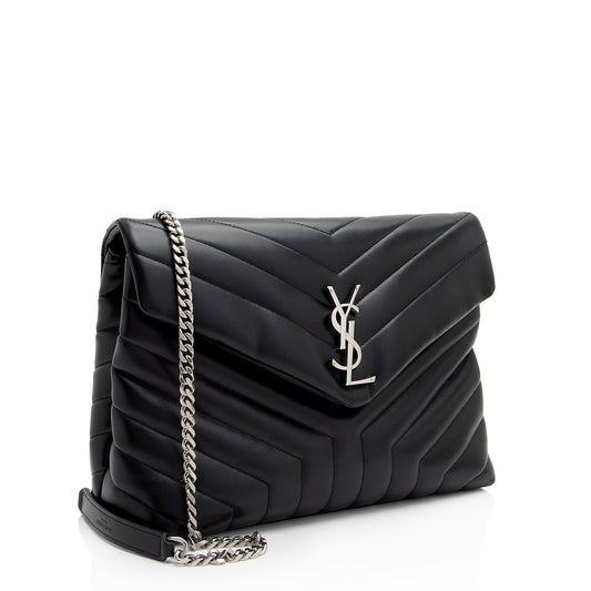 Saint Laurent Matelasse Calfskin Monogram LouLou Chain Medium Shoulder Bag nVNU3H