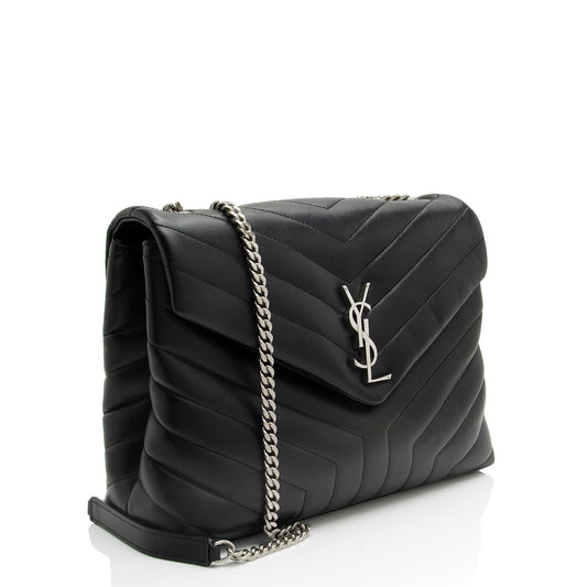 Saint Laurent Matelasse Calfskin Monogram LouLou Chain Medium Shoulder Bag pHhqQ4