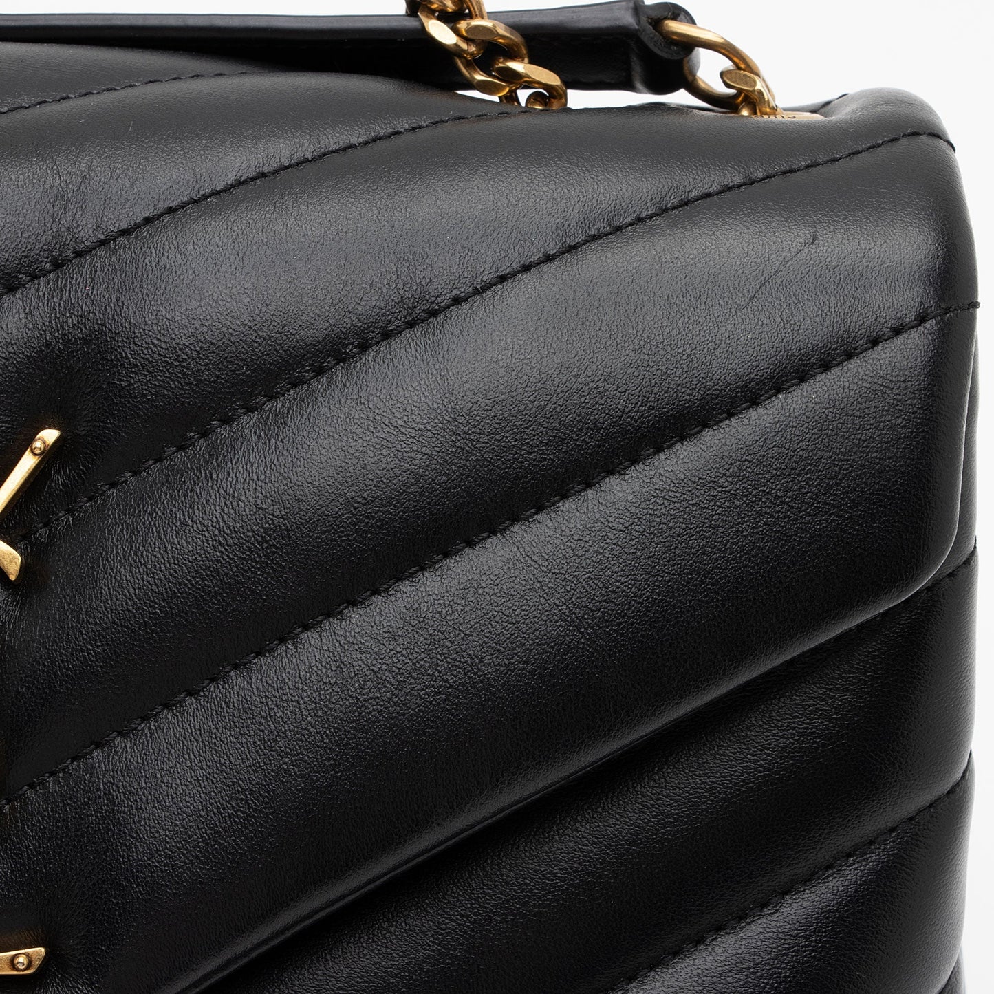 Saint Laurent Matelasse Calfskin Monogram LouLou Chain Small Crossbody Bag 8sE3HH