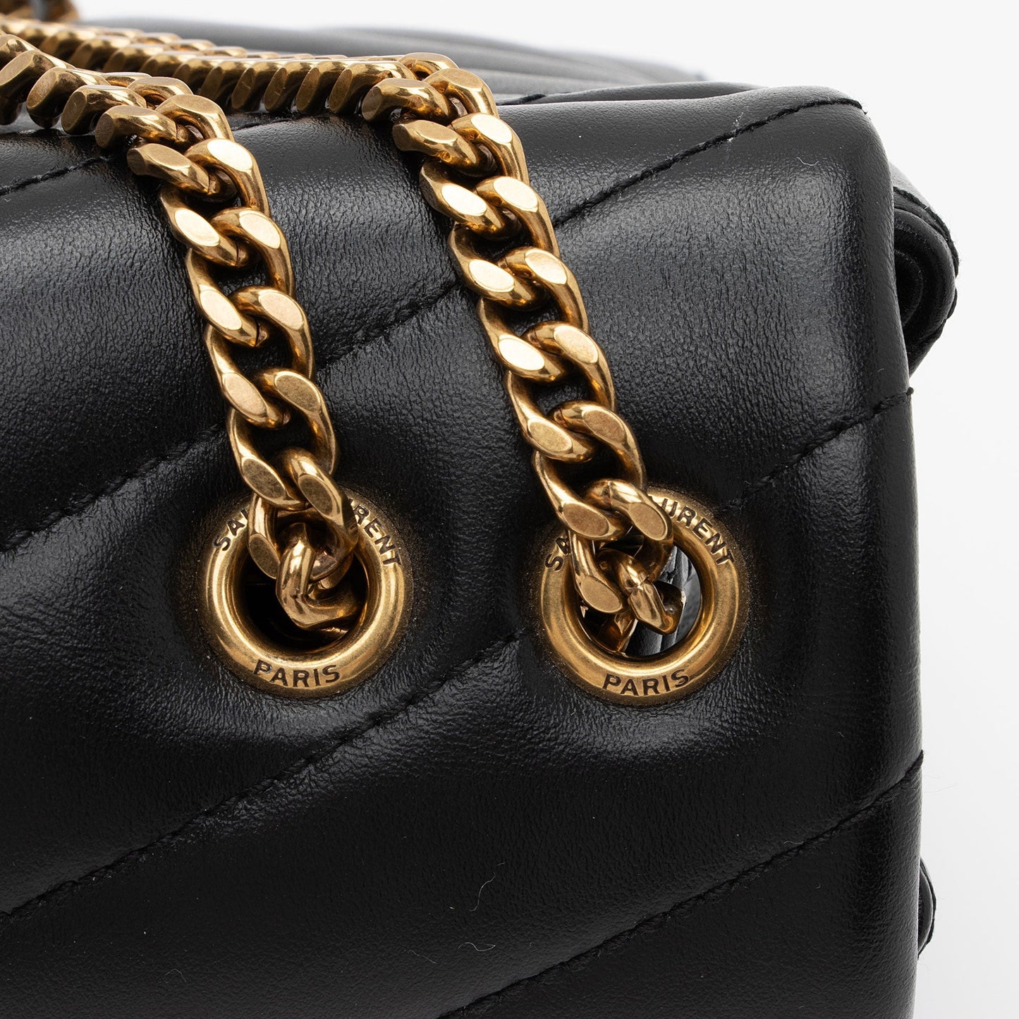Saint Laurent Matelasse Calfskin Monogram LouLou Chain Small Crossbody Bag 8sE3HH