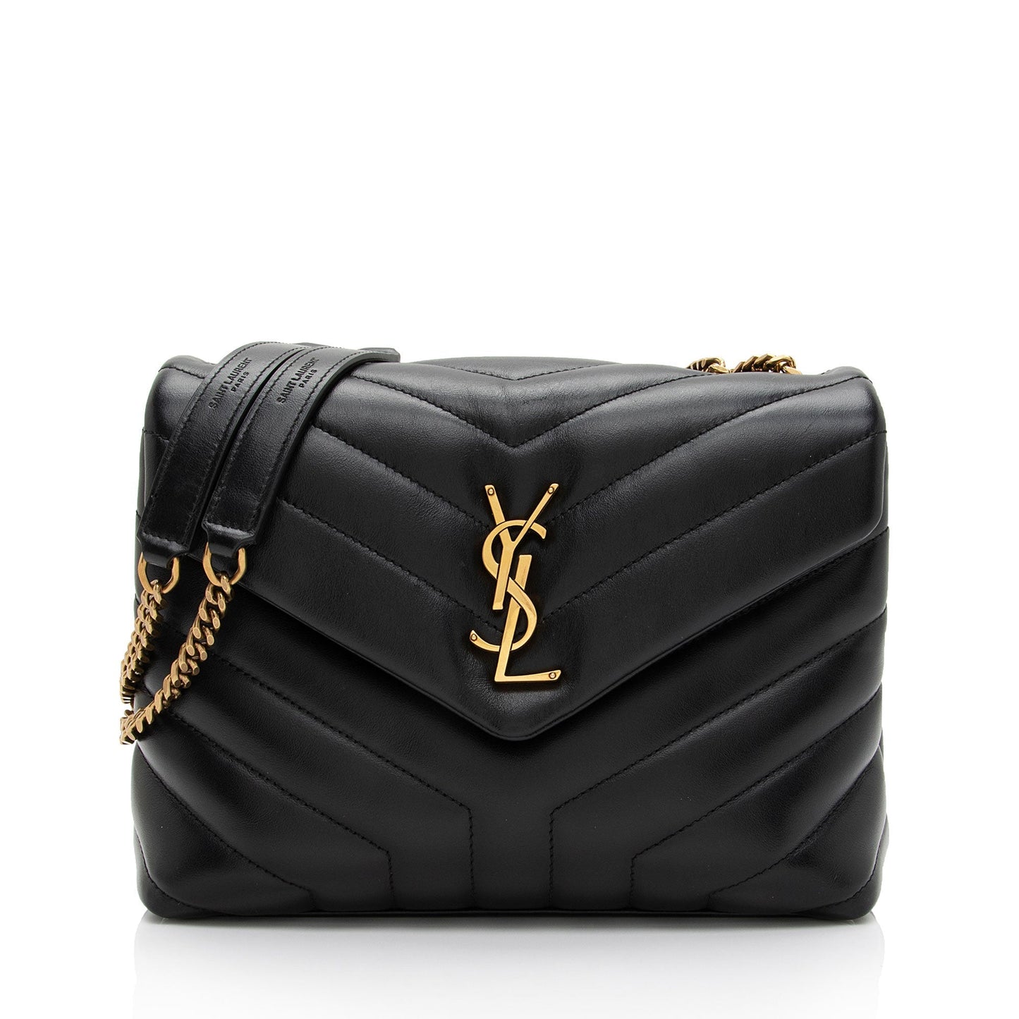 Saint Laurent Matelasse Calfskin Monogram LouLou Chain Small Crossbody Bag 8sE3HH