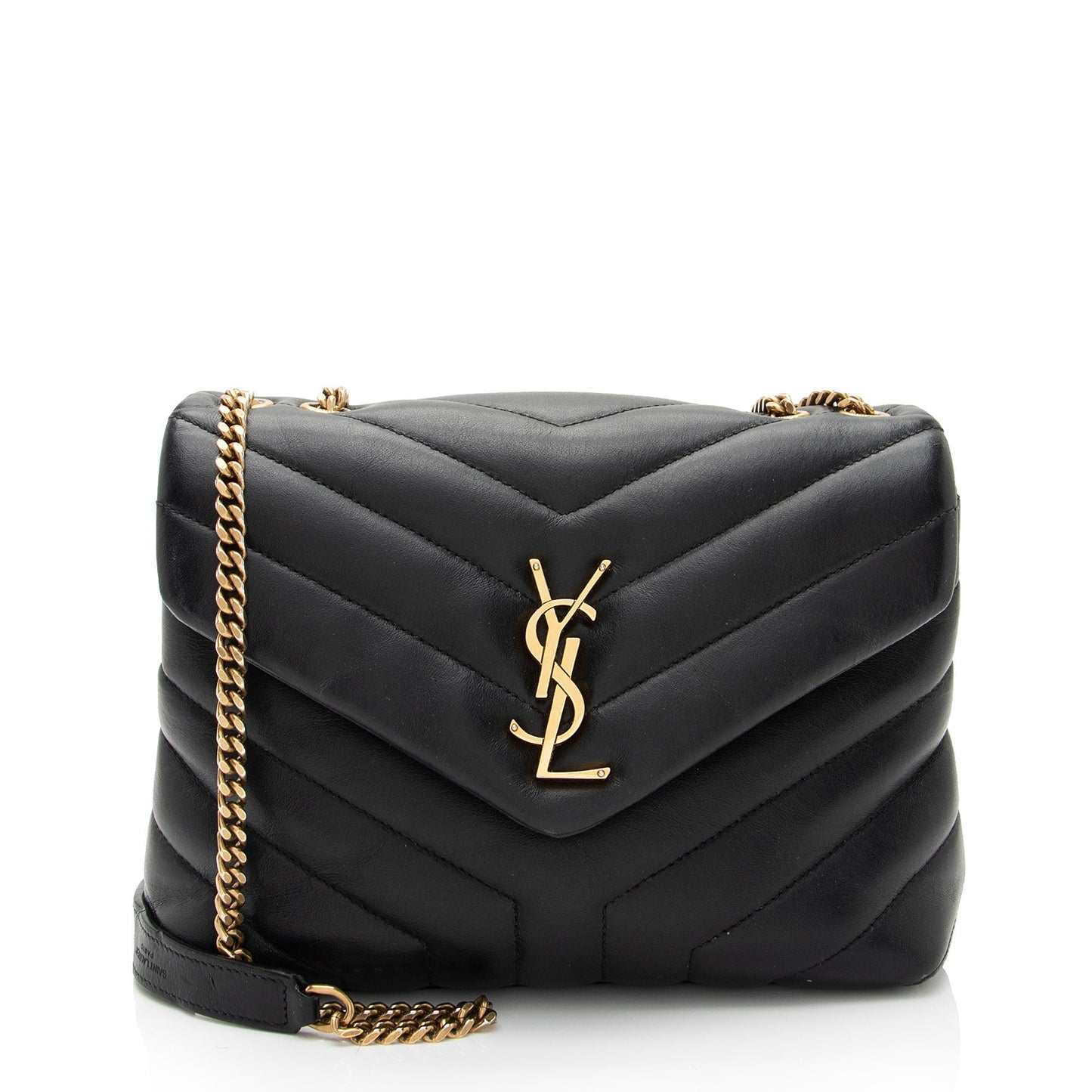 Saint Laurent Matelasse Calfskin Monogram LouLou Chain Small Crossbody Bag s725vF