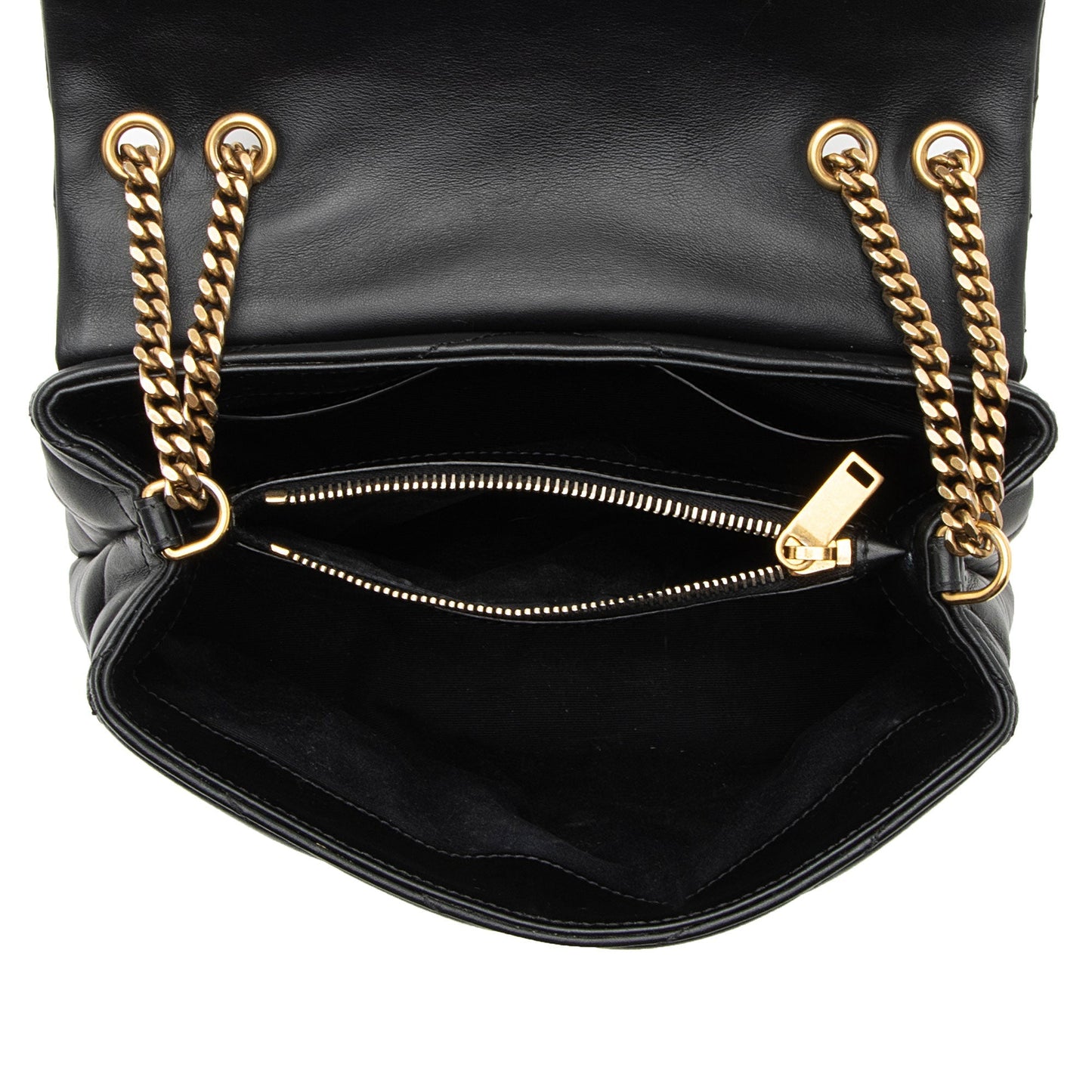 Saint Laurent Matelasse Calfskin Monogram LouLou Chain Small Crossbody Bag s725vF