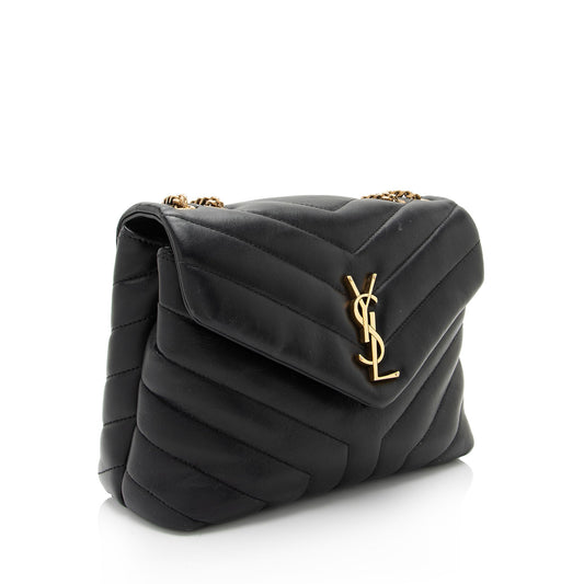 Saint Laurent Matelasse Calfskin Monogram LouLou Chain Small Crossbody Bag s725vF