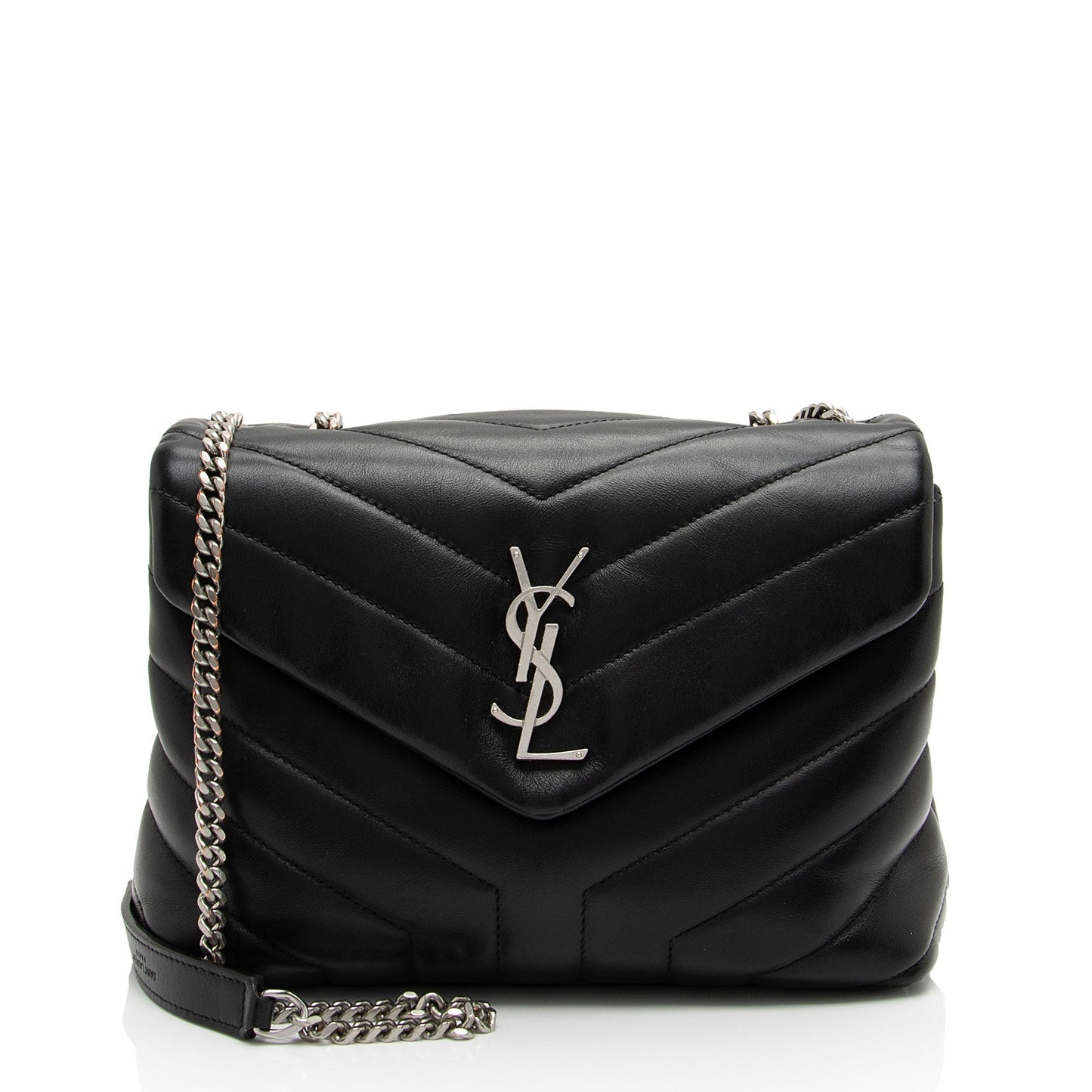 Saint Laurent Matelasse Calfskin Monogram LouLou Chain Small Crossbody Bag XeDlWE