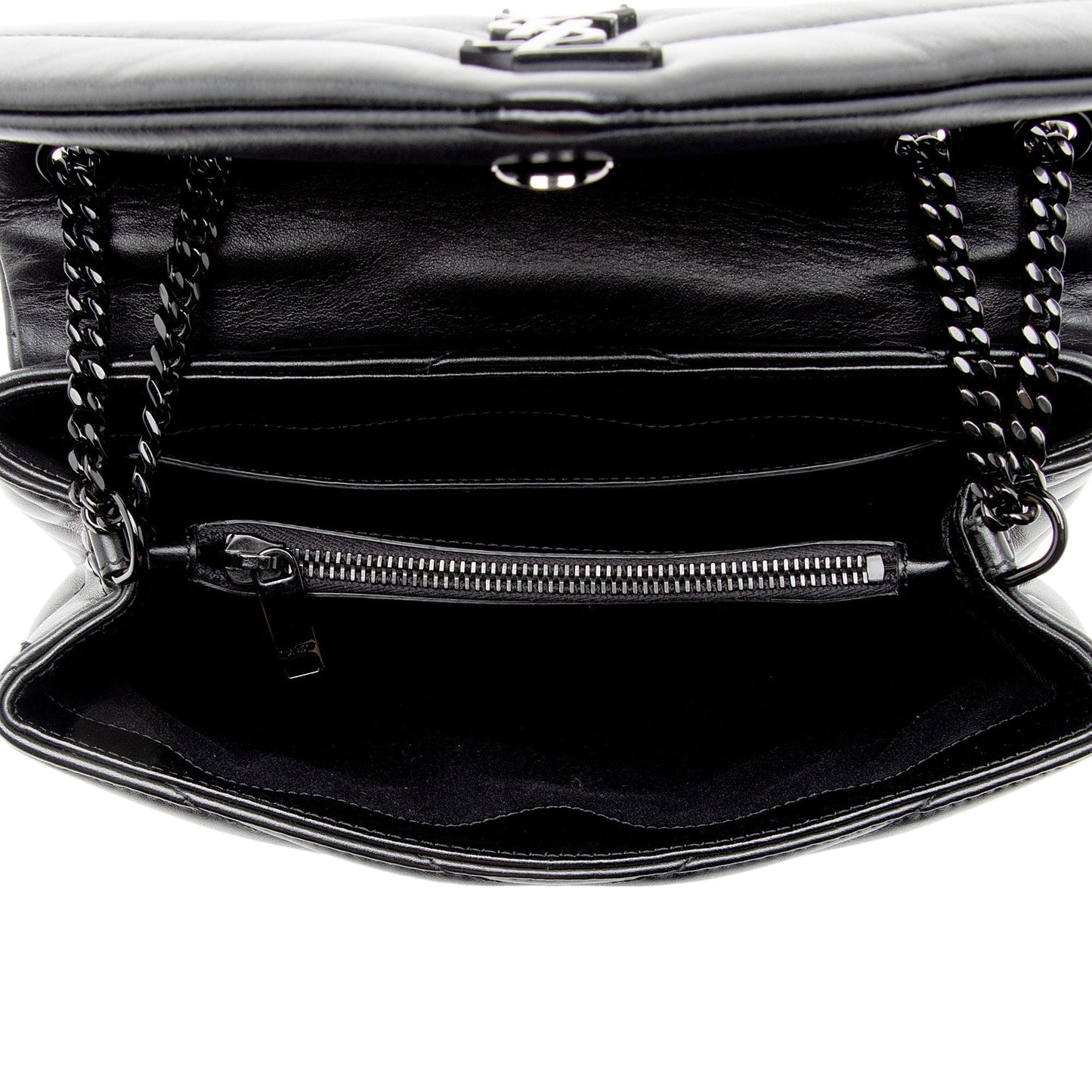 Saint Laurent Matelasse Calfskin Monogram LouLou Chain Small Crossbody acKu6w