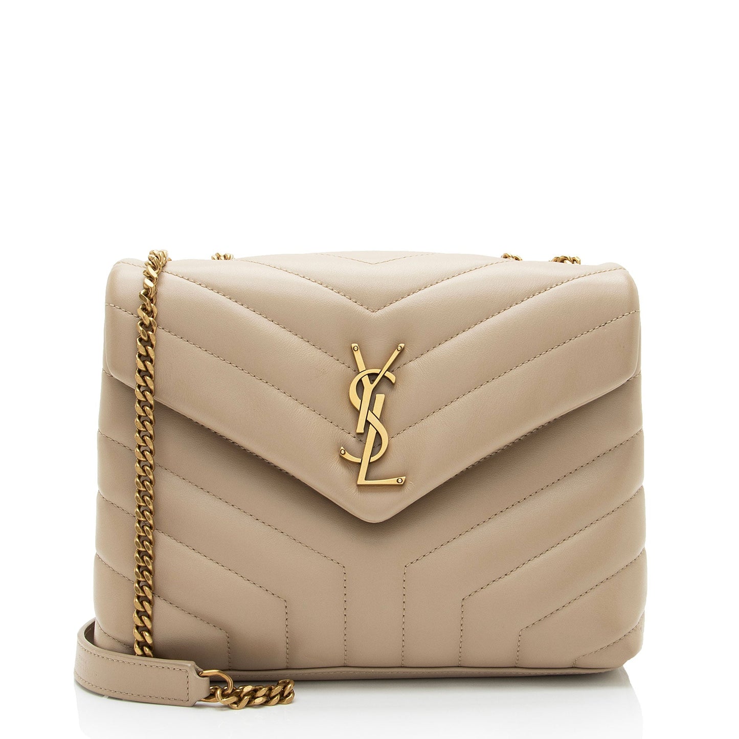 Saint Laurent Matelasse Calfskin Monogram LouLou Chain Small Crossbody XSfoNV