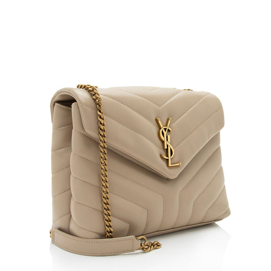 Saint Laurent Matelasse Calfskin Monogram LouLou Chain Small Crossbody XSfoNV