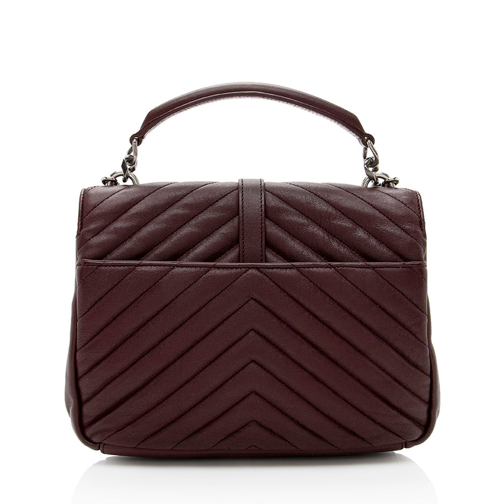 Saint Laurent Matelasse Calfskin Monogram College Medium Shoulder Bag 18292