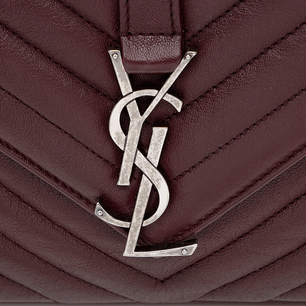 Saint Laurent Matelasse Calfskin Monogram College Medium Shoulder Bag 18292