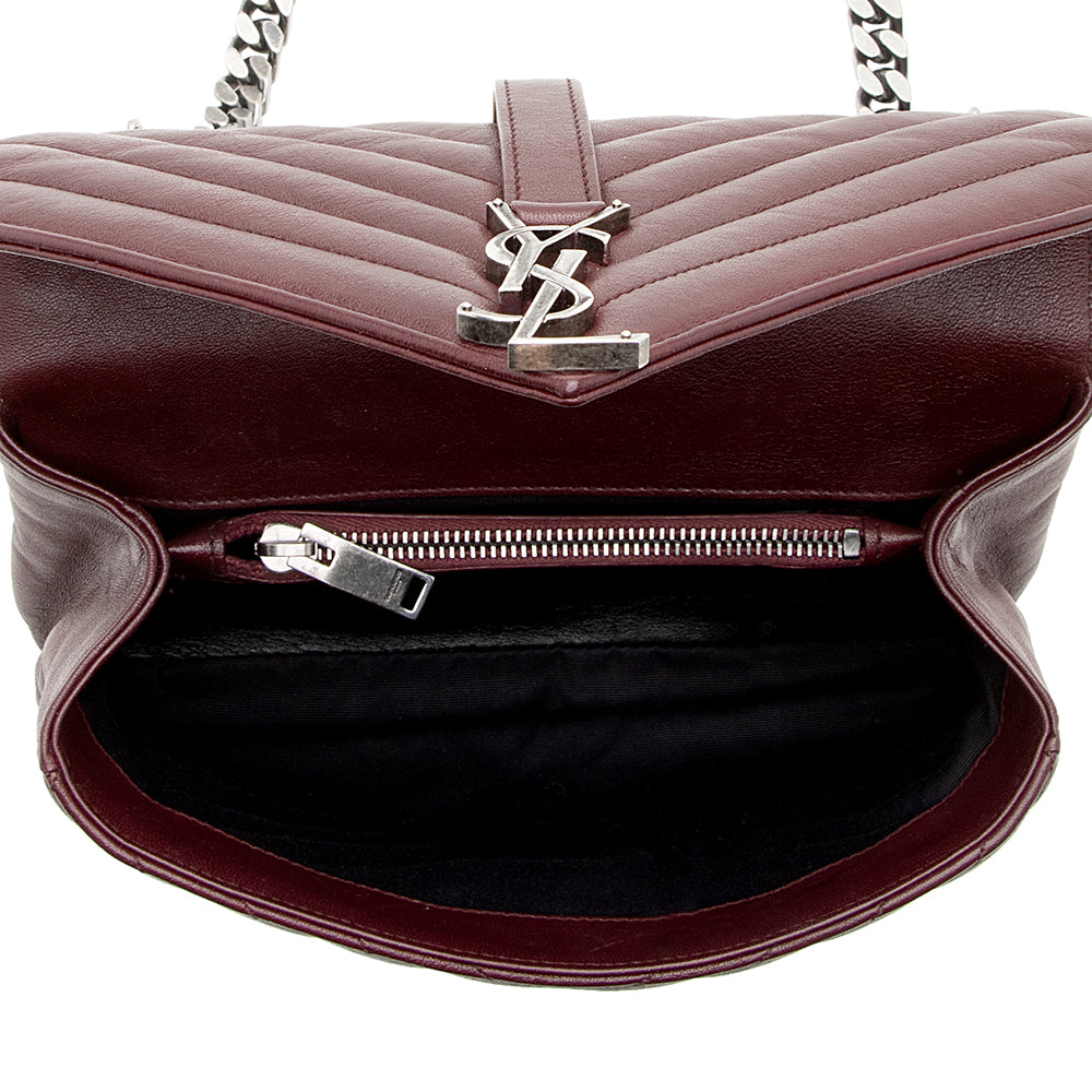 Saint Laurent Matelasse Calfskin Monogram College Medium Shoulder Bag 18292
