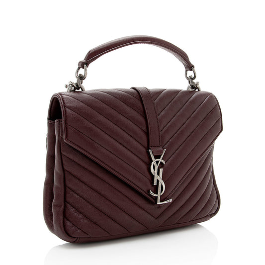 Saint Laurent Matelasse Calfskin Monogram College Medium Shoulder Bag 18292