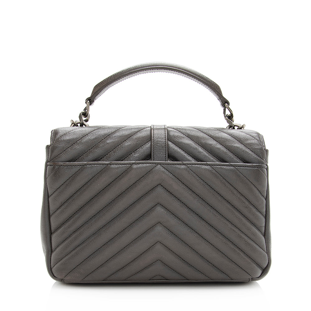 Saint Laurent Matelasse Calfskin Monogram Medium College Top Handle Bag 20220