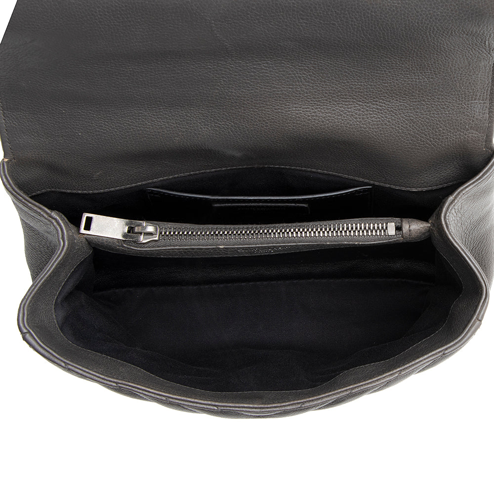 Saint Laurent Matelasse Calfskin Monogram Medium College Top Handle Bag 20220