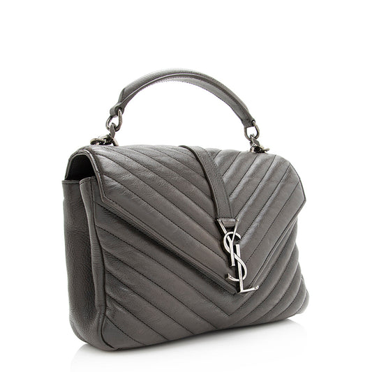 Saint Laurent Matelasse Calfskin Monogram Medium College Top Handle Bag 20220