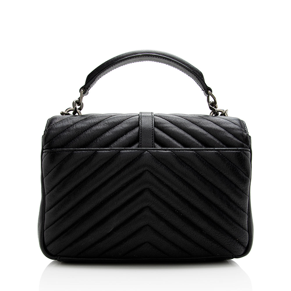 Saint Laurent Matelasse Calfskin Monogram Medium College Top Handle Bag 21595