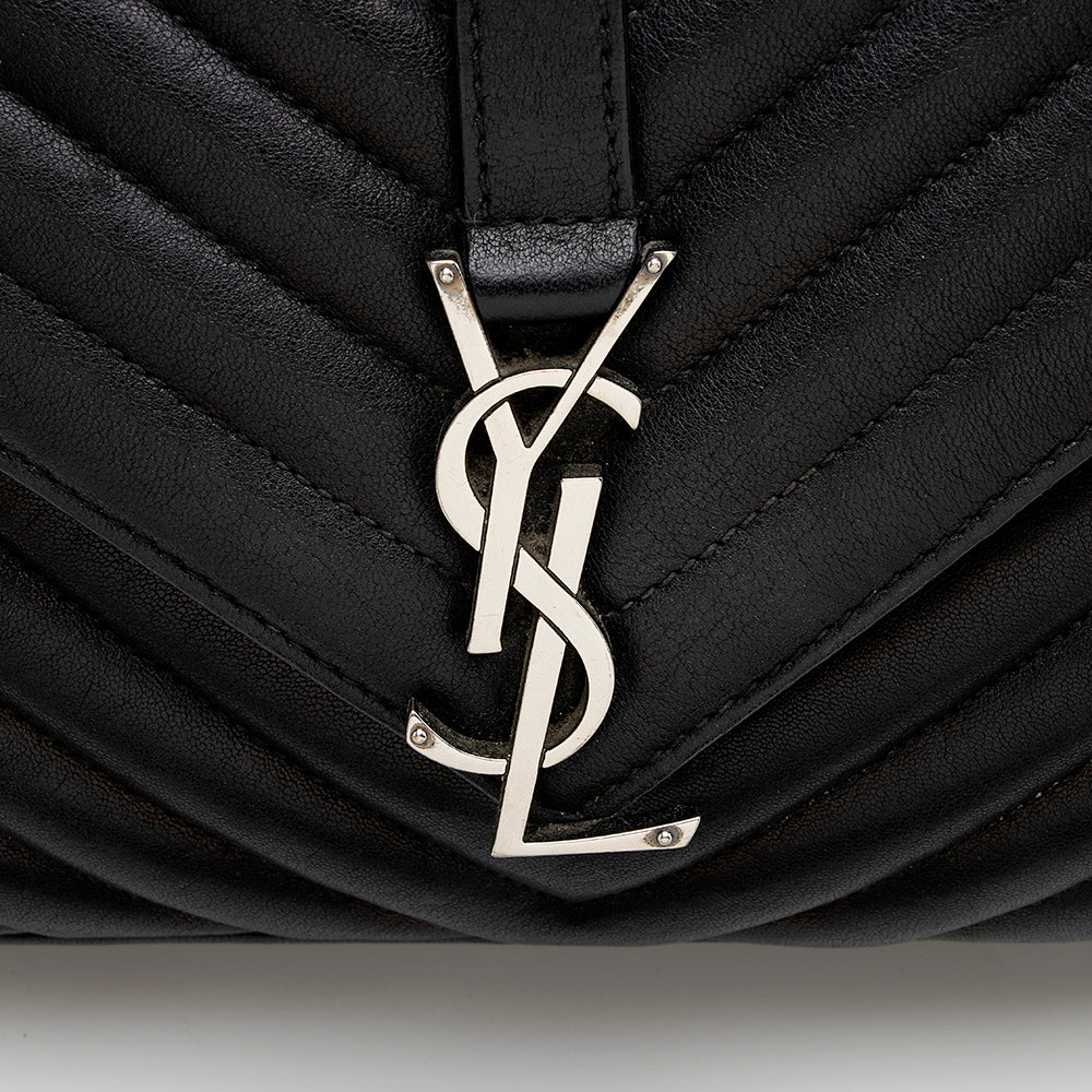 Saint Laurent Matelasse Calfskin Monogram Medium College Top Handle Bag 21595