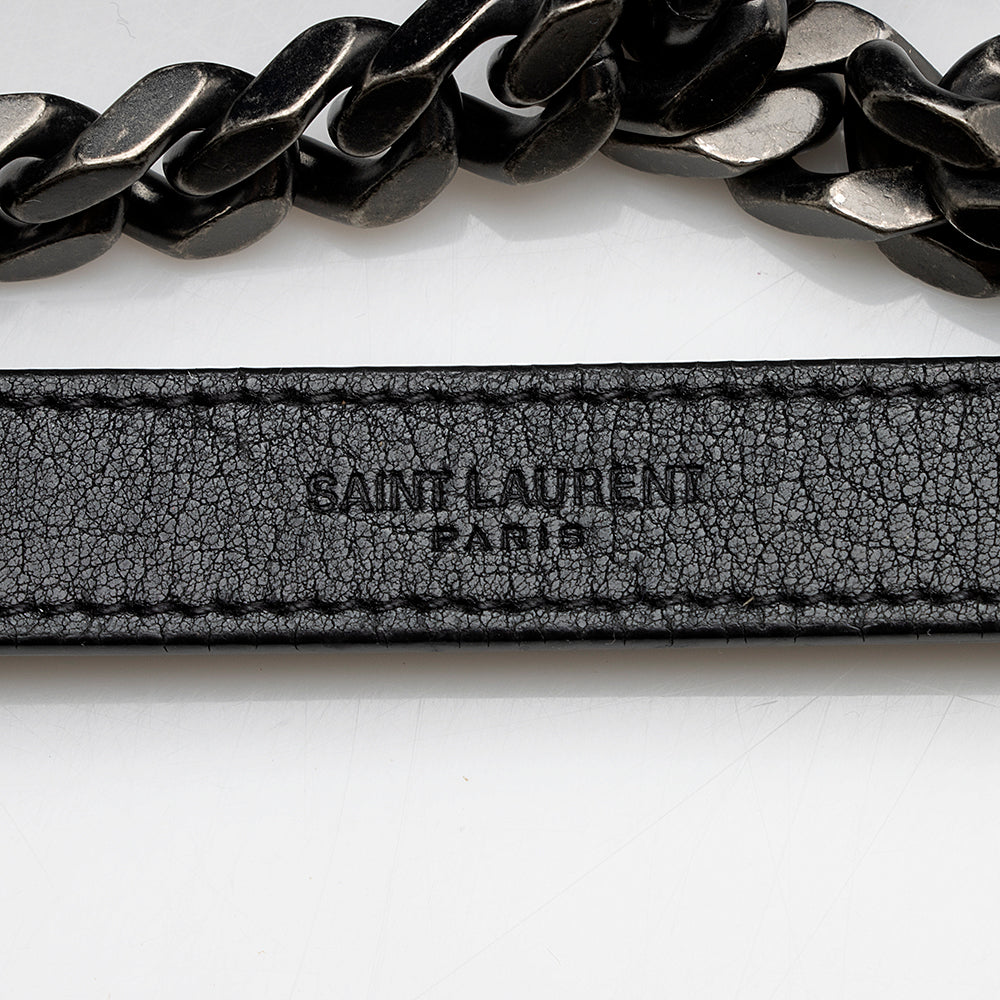 Saint Laurent Matelasse Calfskin Monogram Medium College Top Handle Bag 21595