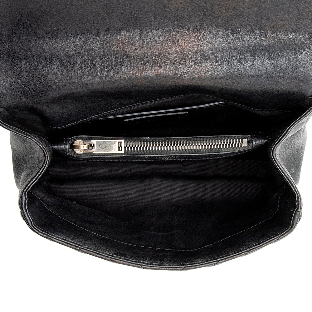 Saint Laurent Matelasse Calfskin Monogram Medium College Top Handle Bag 21595