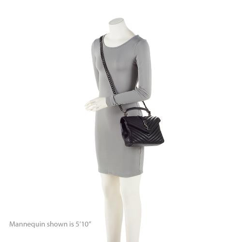 Saint Laurent Matelasse Calfskin Monogram Medium College Top Handle Bag 21595