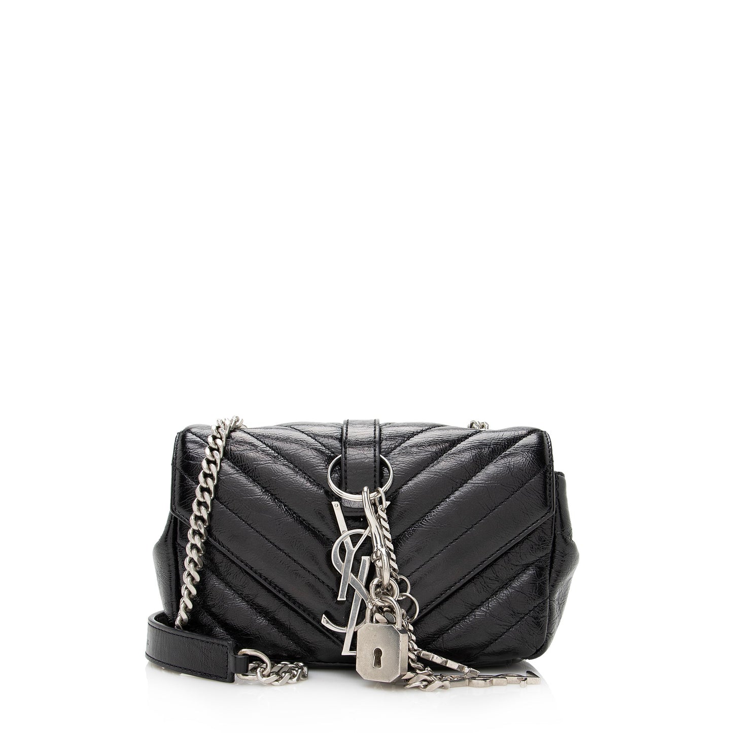 Saint Laurent Matelasse Calfskin Monogram Punk Chain Baby Crossbody Bag 22834
